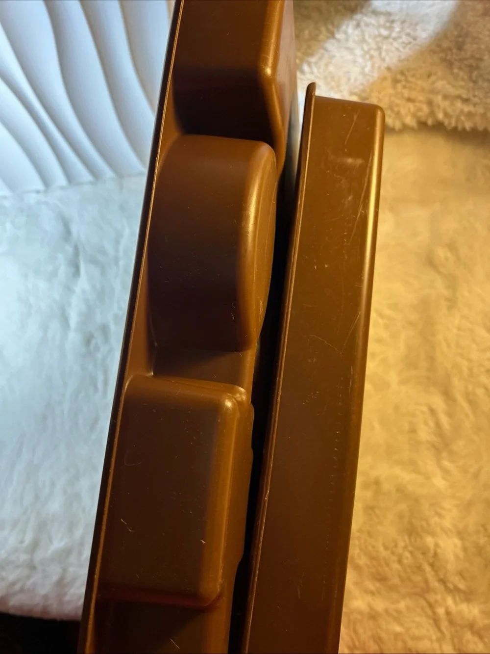 Lot 2 VTG RUBBERMAID #2922 &2921 SILVERWARE DRAWER ORGANIZER UTENSIL TRAY Brown